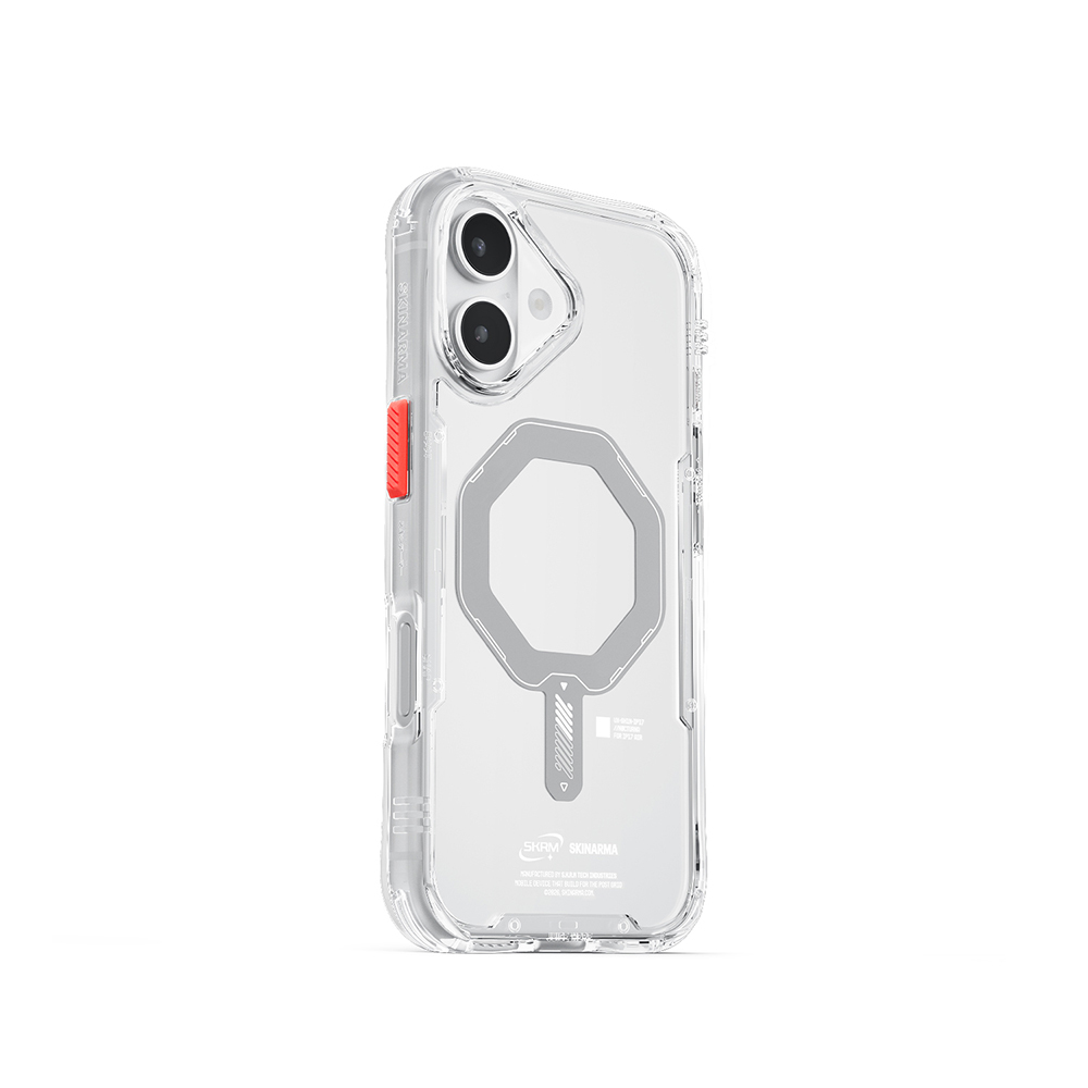 iPhone Uyumlu 17 Kılıf M-safe Şarj Özellikli Şeffaf Airbag Tasarımlı Skinarma Saido Mag-Charge Kapak