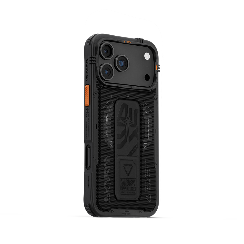 iPhone Uyumlu 17 Pro Max Kılıf SkinArma M-safe Şarj Özellikli Airbag Tasarımlı Standlı Phantom Kapak