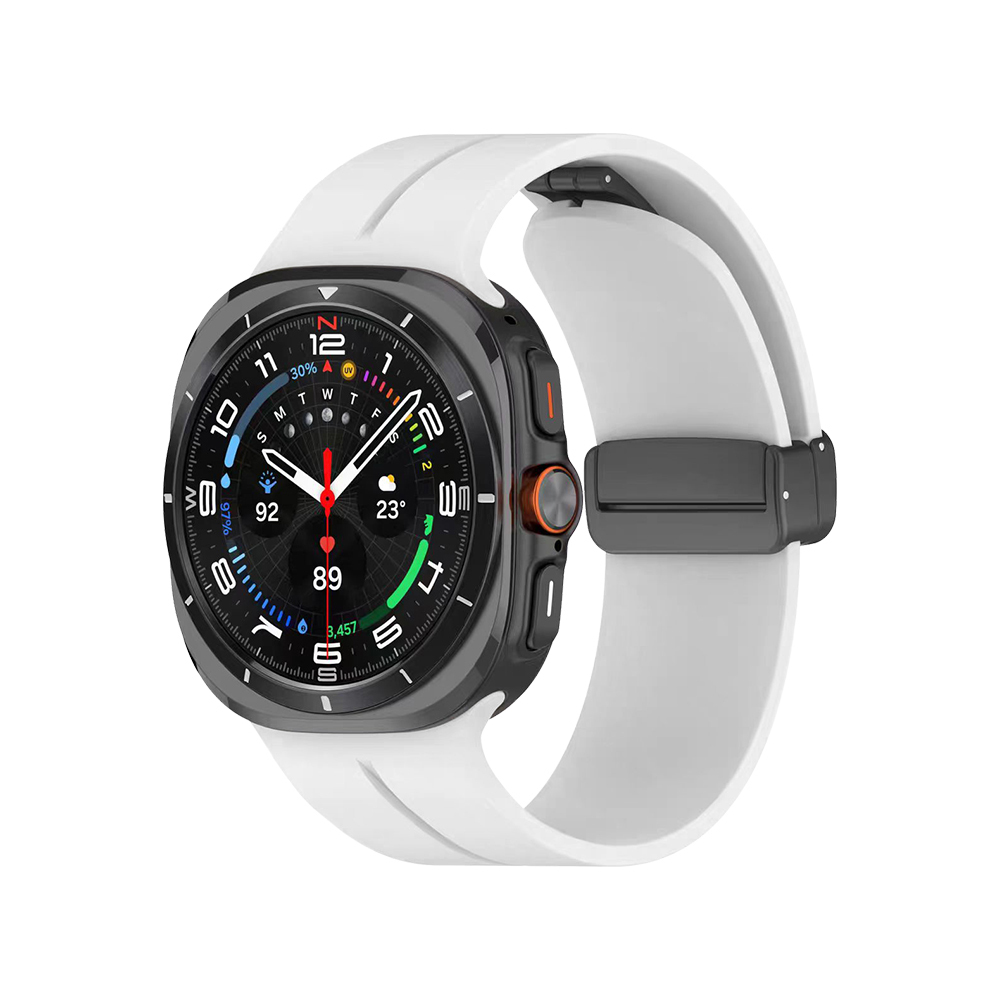 Galaxy Uyumlu Watch 8 40mm Zore KRD-84 22mm Silikon Kordon-Beyaz