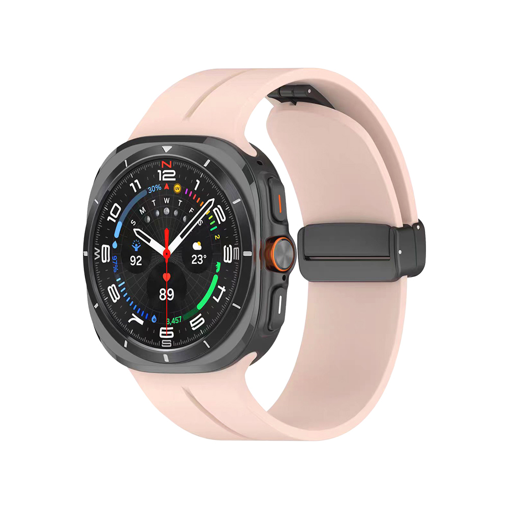 Galaxy Uyumlu Watch 8 40mm Zore KRD-84 22mm Silikon Kordon-Pembe