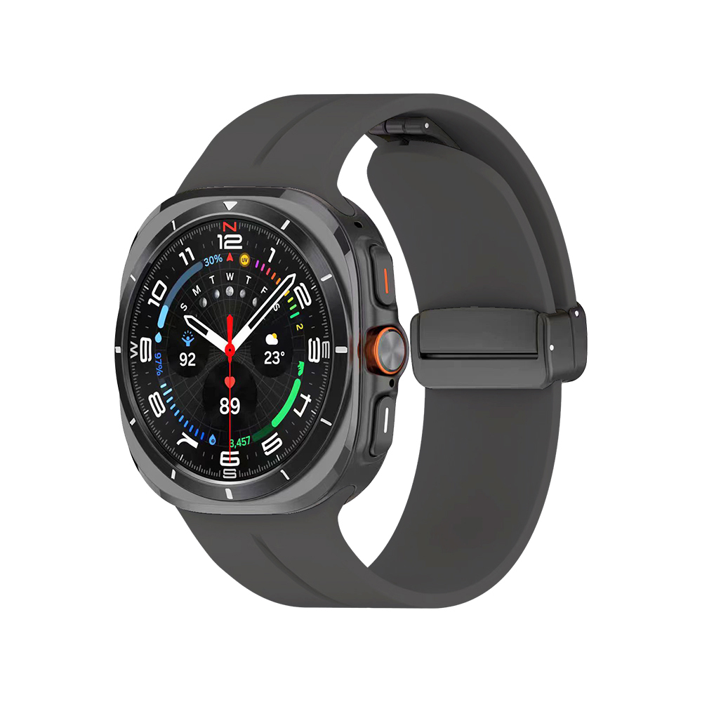 Galaxy Uyumlu Watch 8 44mm Zore KRD-84 22mm Silikon Kordon-Koyu gri