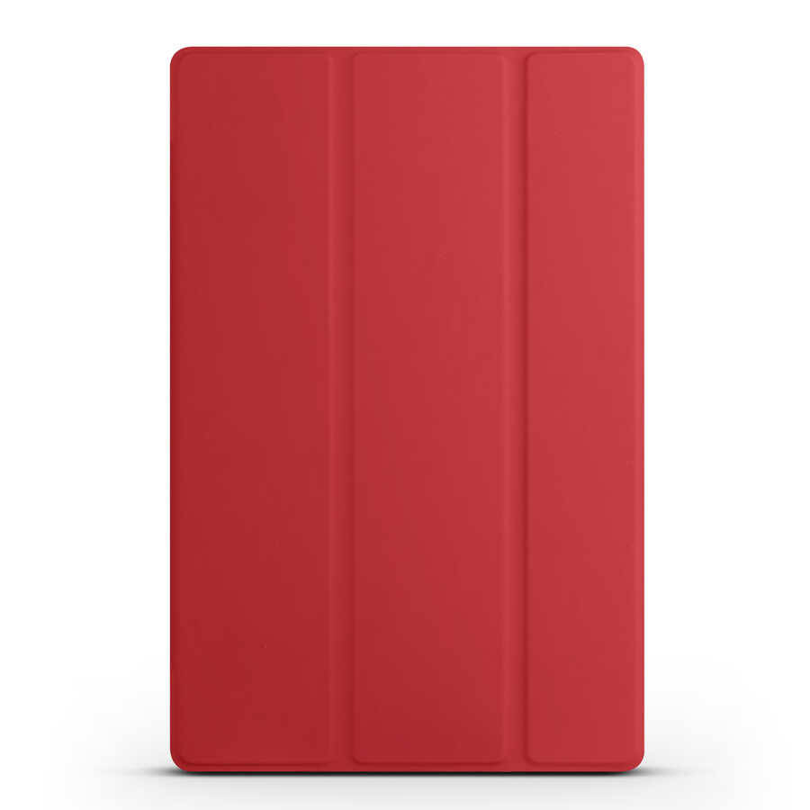 Galaxy Uyumlu Tab S10 Lite Zore Smart Cover Standlı 1-1 Kılıf-Kırmızı