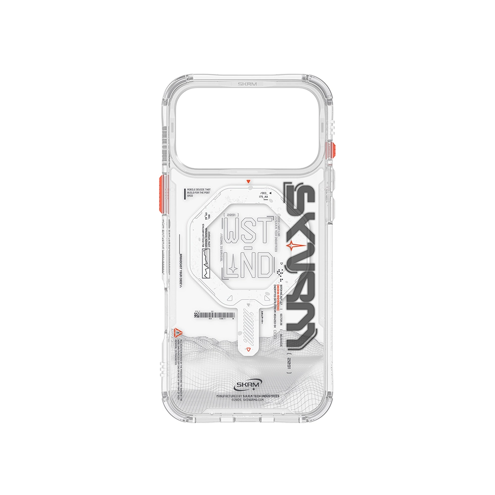 iPhone Uyumlu 17 Pro Kılıf Skinarma M-safe Şarj Özellikli Yazı Desenli Airbag Tasarımlı Sonix Kapak