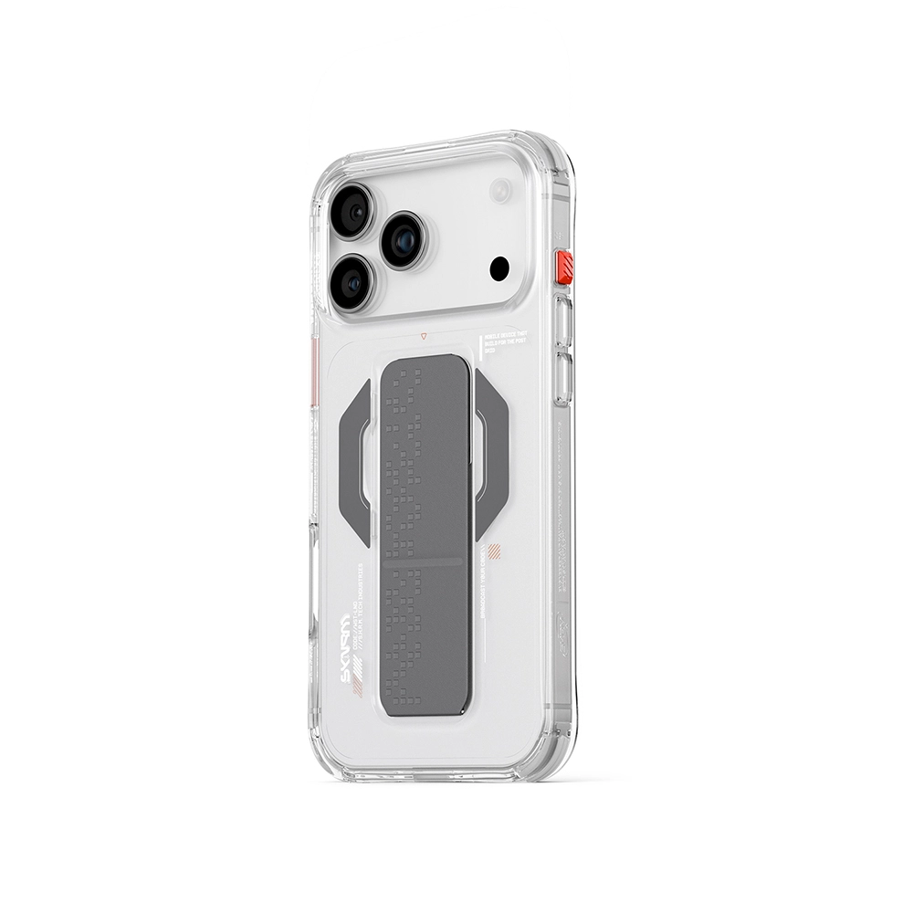 iPhone Uyumlu 17 Pro Max Kılıf Skinarma M-Safe Şarj Özellikli Airbag Tasarımlı Standlı Haxa Kapak