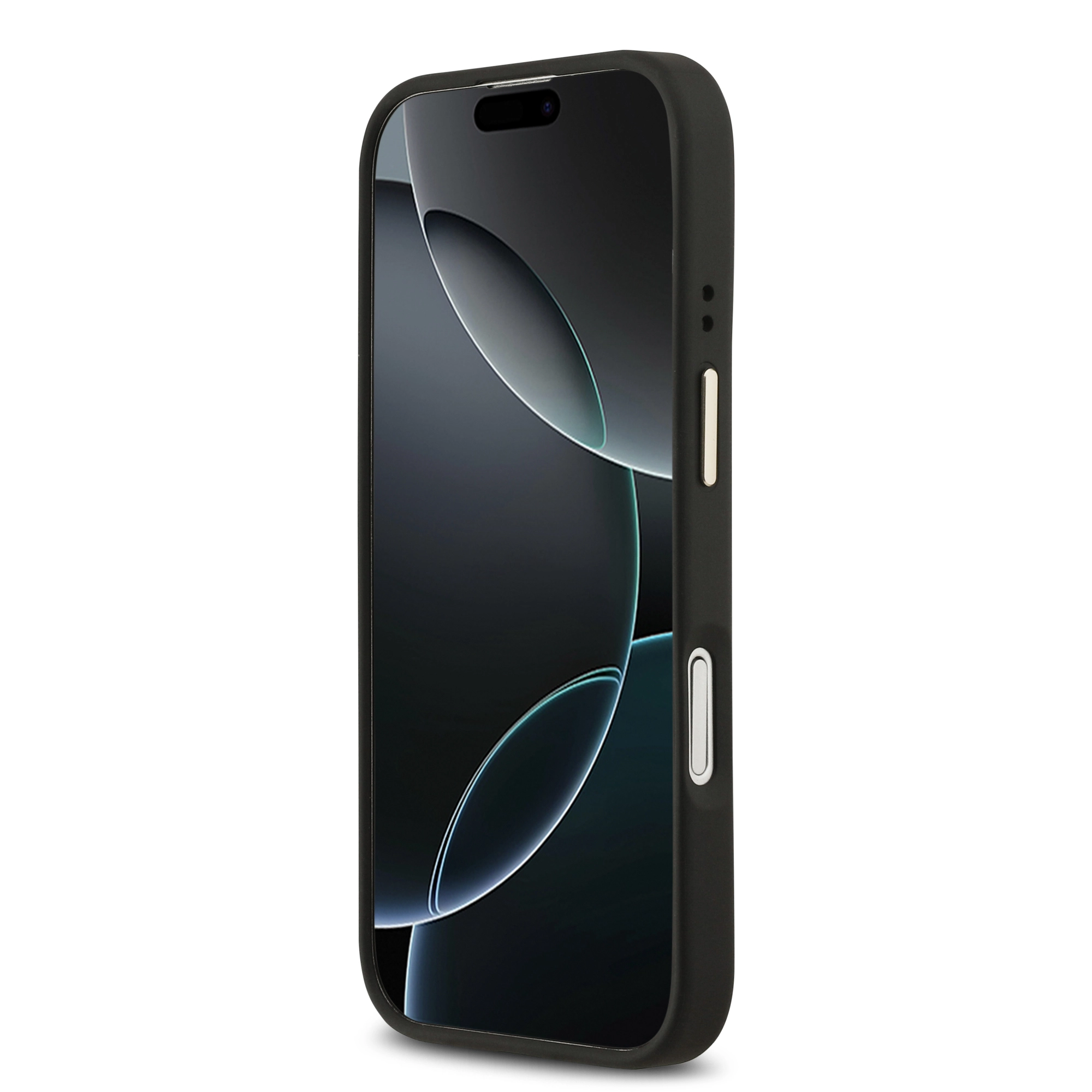iPhone Uyumlu 17 Kılıf Guess Orjinal Lisanslı M-safe Şarj Özellikli Gold Metal Kamera Çerçeveli PU Deri 4G Desenli Yazı Logolu Kapak