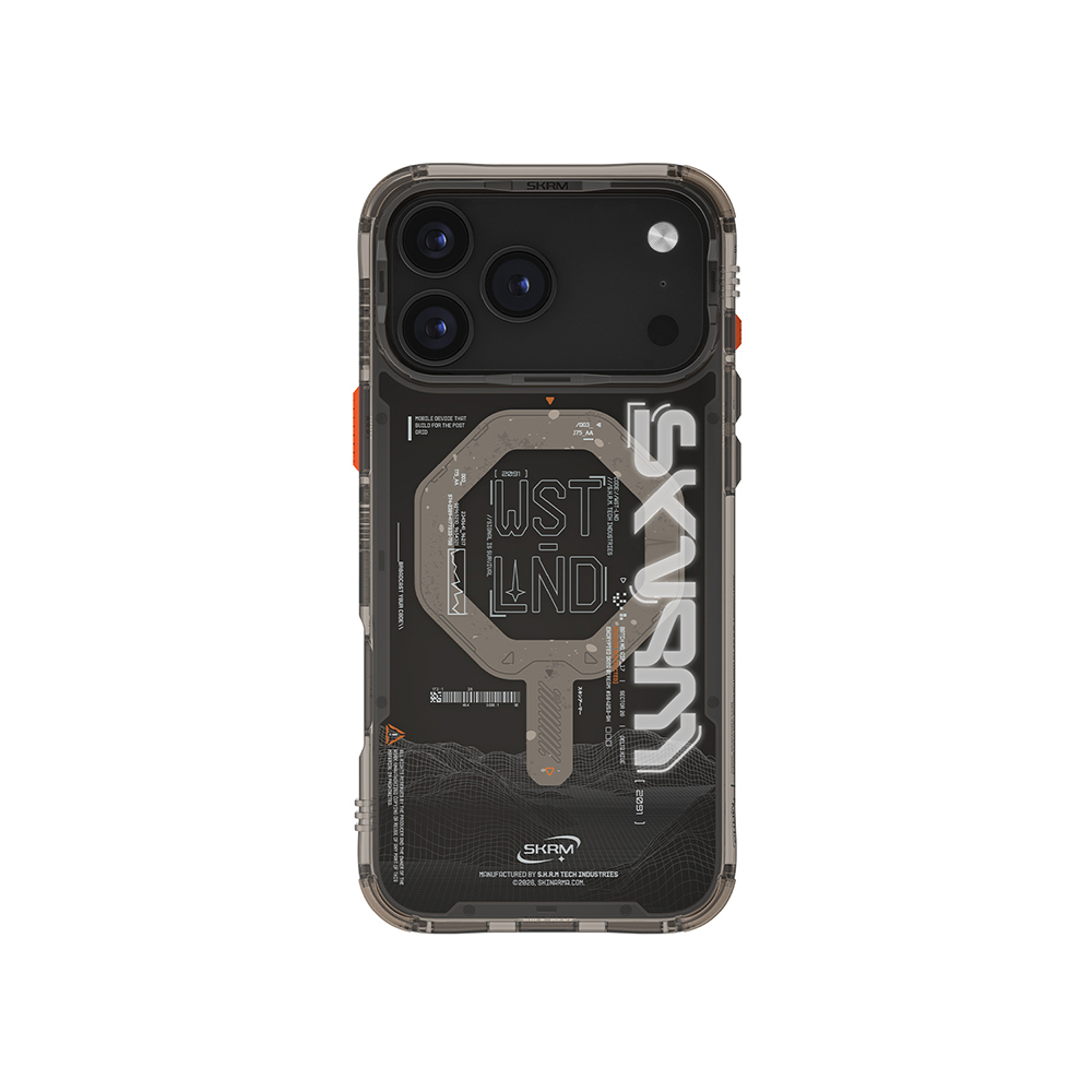 iPhone Uyumlu 17 Pro Max Kılıf M-safe Şarj Özellikli Yazı Desenli Airbag Tasarımlı Skinarma Sonix Kapak-Siyah