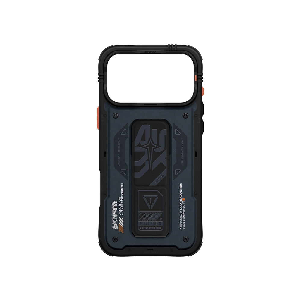 iPhone Uyumlu 17 Pro Max Kılıf Desenli Airbag Tasarımlı Standlı Skinarma Aegis Kapak