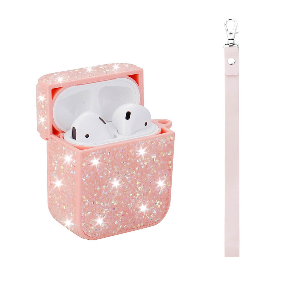 Airpods Uyumlu Zore Airbag 45 Bilek Askı Aparatlı Simli Şeffaf Kılıf