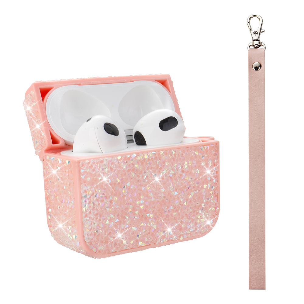 Airpods Uyumlu Pro 2 Zore Airbag 45 Bilek Askı Aparatlı Simli Şeffaf Kılıf