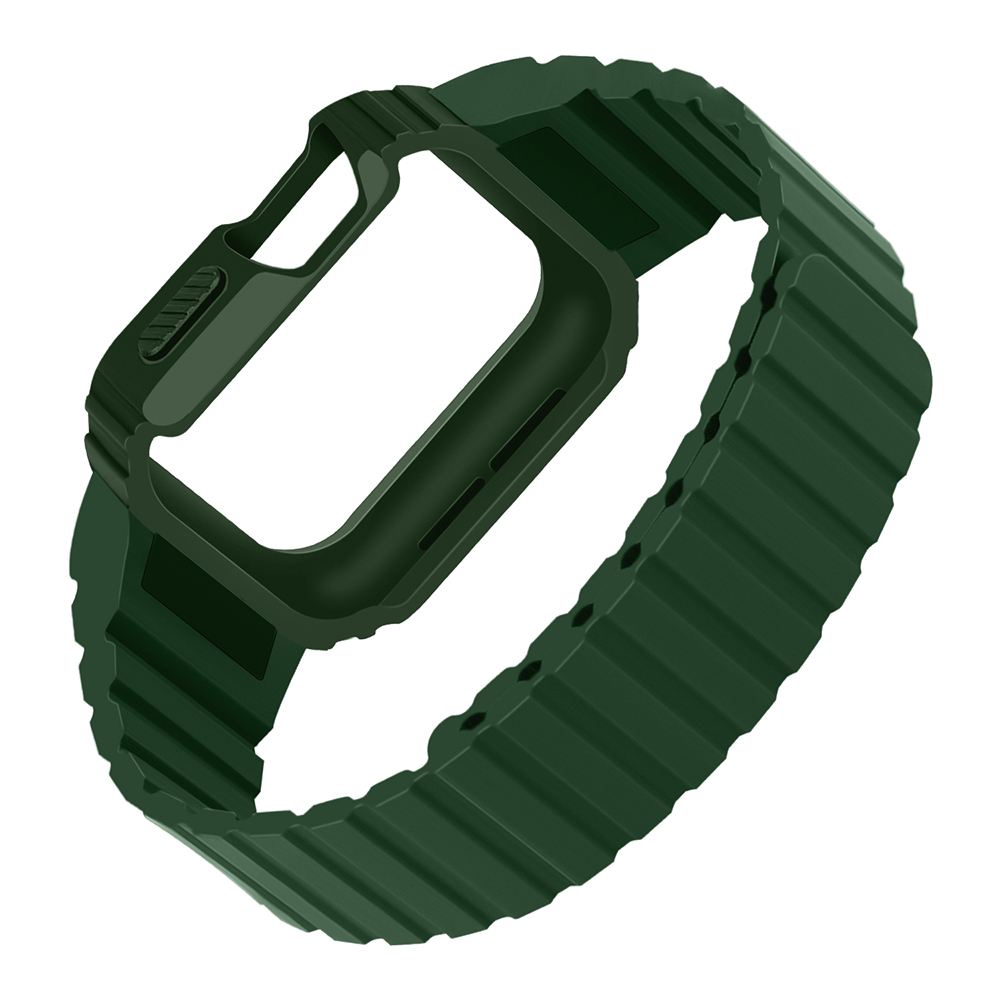Watch Ultra 49mm Zore KRD-142 Airbag Tasarımlı Kasa Koruyuculu Silikon Kordon