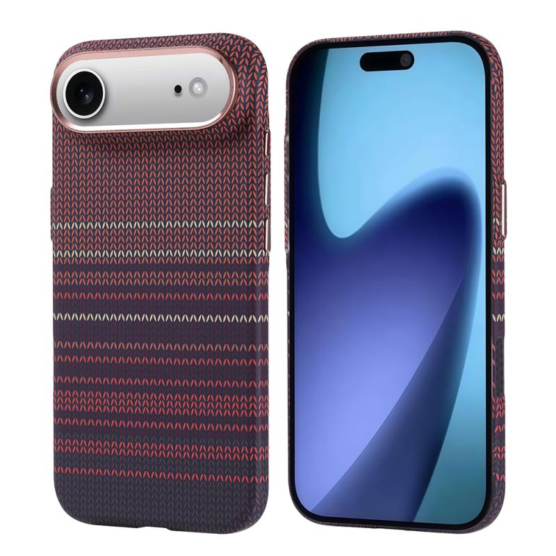 iPhone Uyumlu 17 Air Kılıf M-safe Şarj Özellikli Karbon Fiber Görünümlü Zore Nekst Kapak