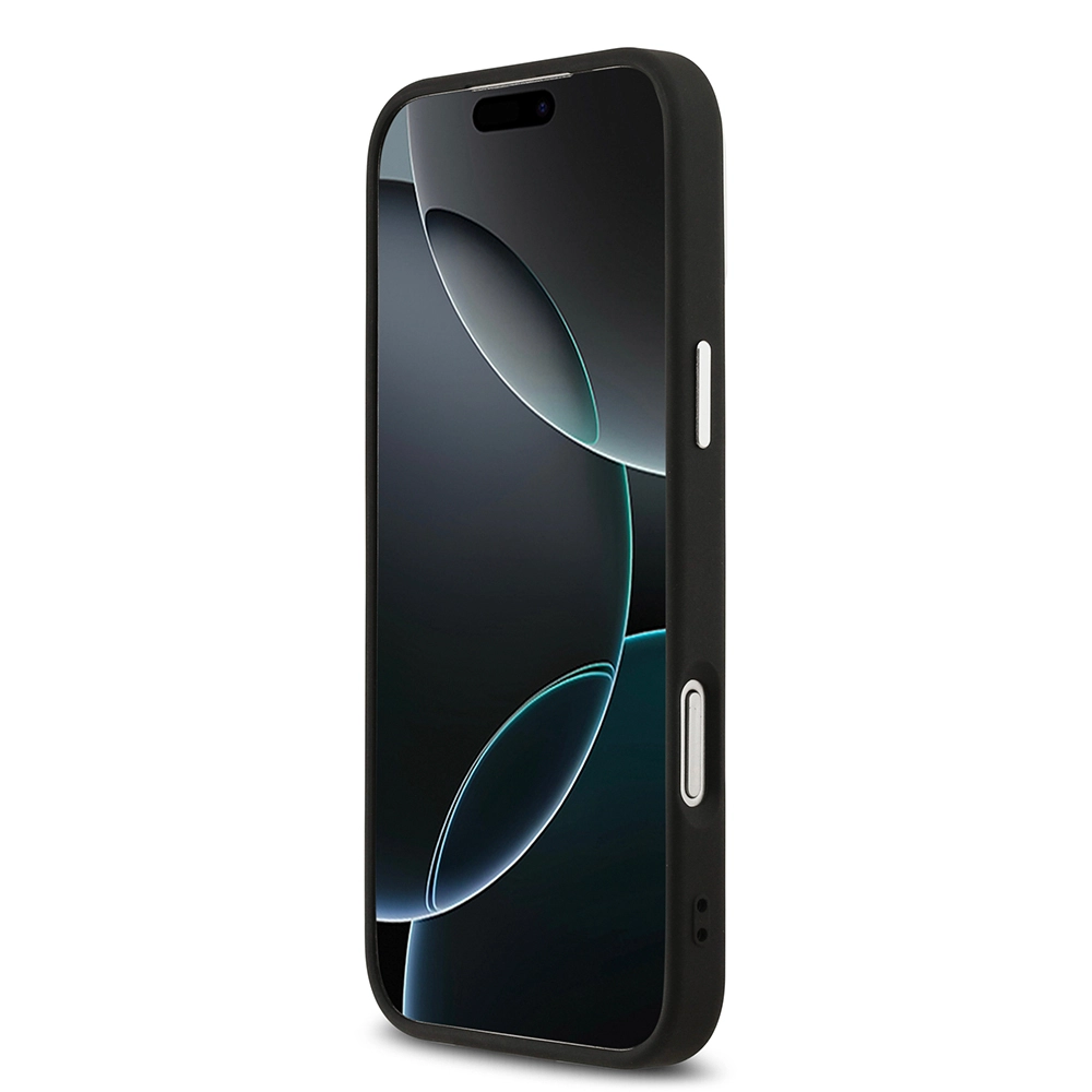 iPhone Uyumlu 17 Pro Kılıf Guess Orjinal Lisanslı M-safe Şarj Özellikli PU Deri Metal Kamera Çerçeveli Üçgen Logolu Kapak