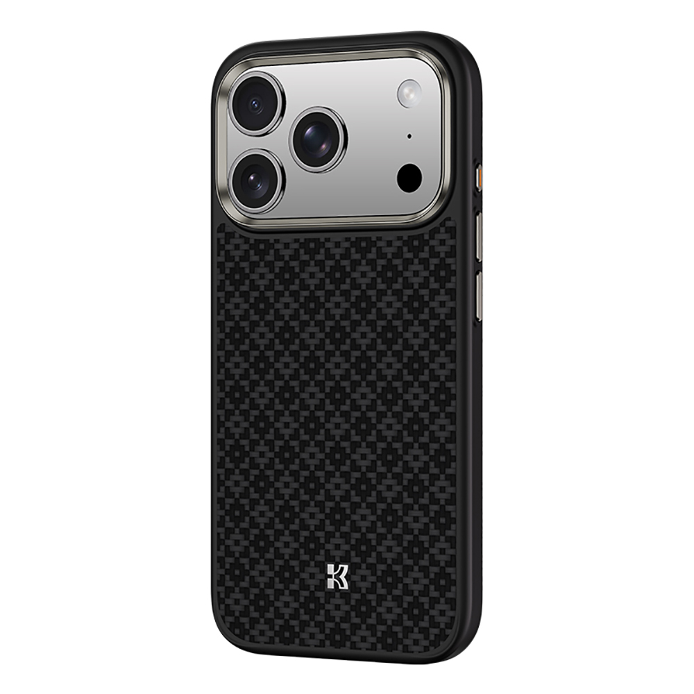 iPhone Uyumlu 17 Pro Max Kılıf M-Safe Şarj Özellikli Benks ArmorPro ArmorGrid Serisi Kevlar Karbon Kapak