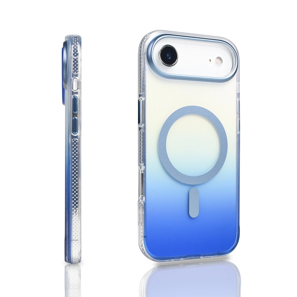 iPhone Uyumlu 17 Air Kılıf M-safe Şarj Özellikli Transparan Renk Geçişli Zore Toros Kapak