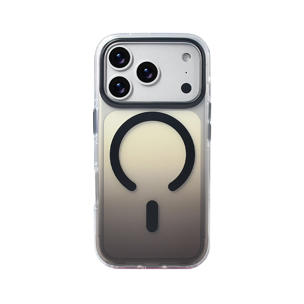iPhone Uyumlu 17 Pro Kılıf M-safe Şarj Özellikli Transparan Renk Geçişli Zore Toros Kapak
