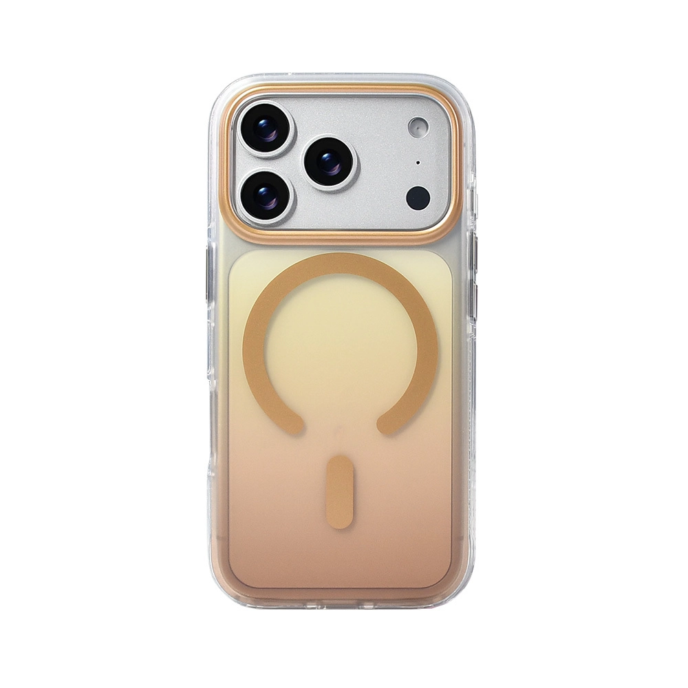 iPhone Uyumlu 17 Pro Kılıf M-safe Şarj Özellikli Transparan Renk Geçişli Zore Toros Kapak