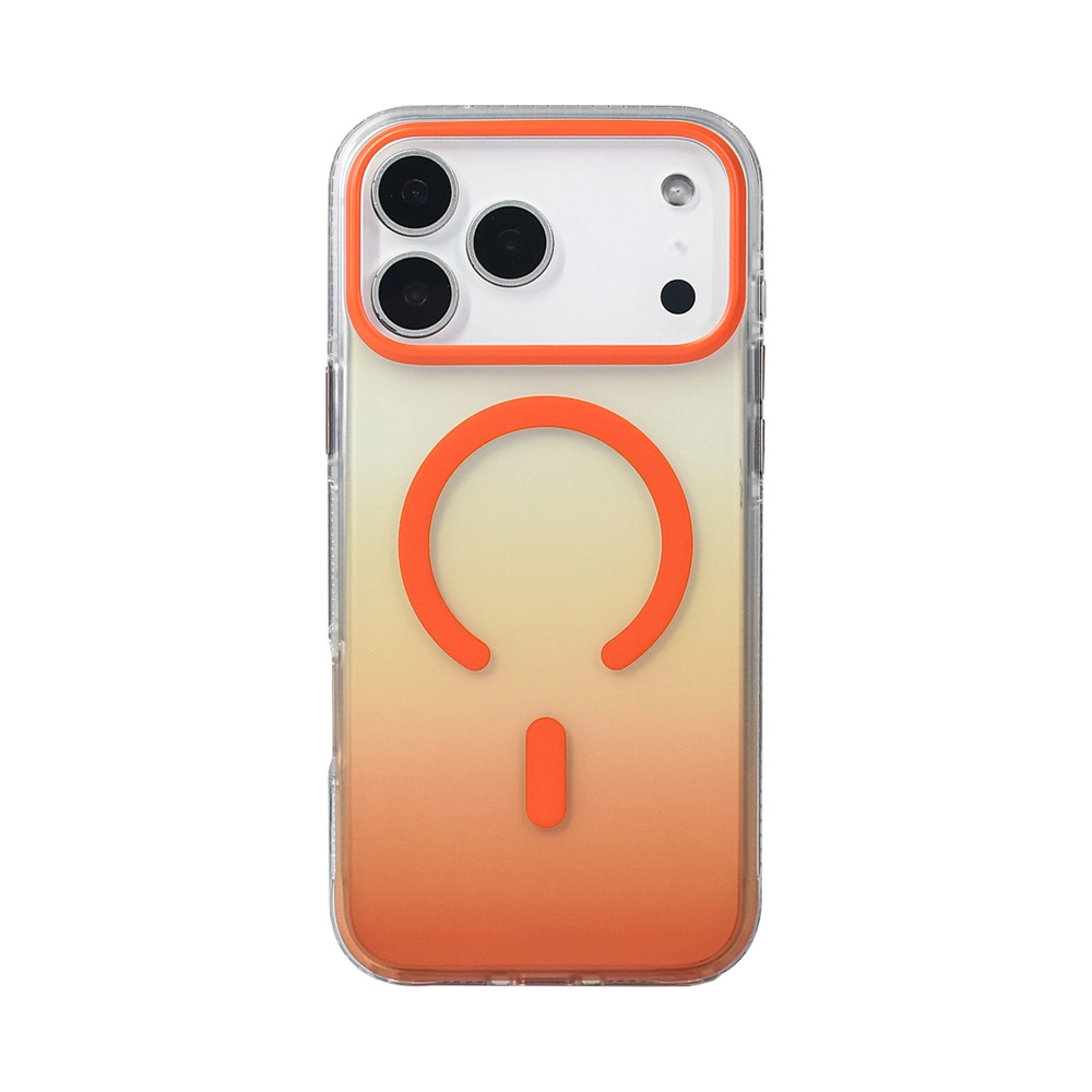iPhone Uyumlu 17 Pro Max Kılıf M-safe Şarj Özellikli Transparan Renk Geçişli Zore Toros Kapak