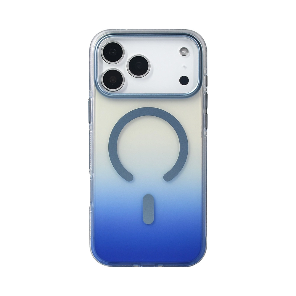 iPhone Uyumlu 17 Pro Max Kılıf M-safe Şarj Özellikli Transparan Renk Geçişli Zore Toros Kapak