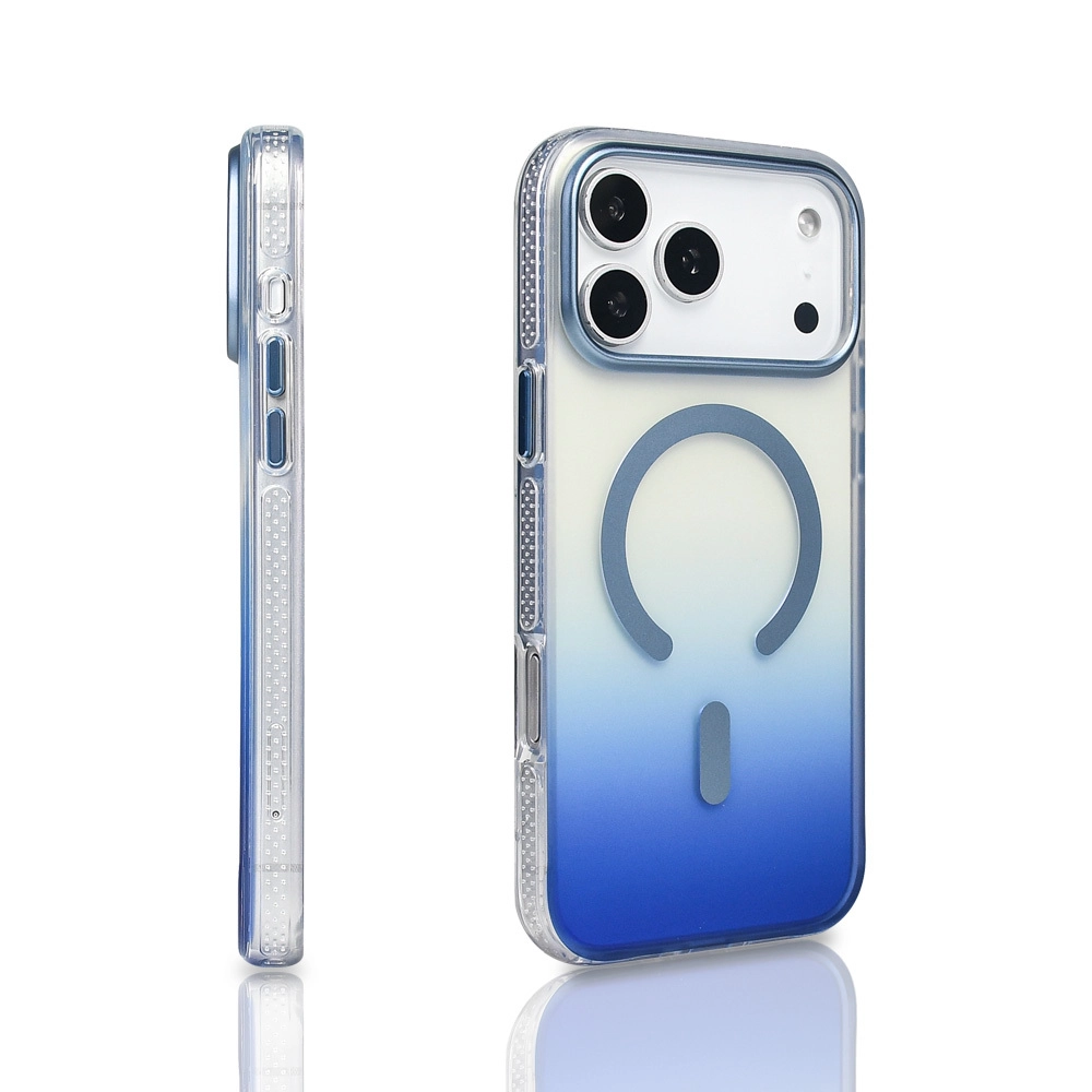 iPhone Uyumlu 17 Pro Max Kılıf M-safe Şarj Özellikli Transparan Renk Geçişli Zore Toros Kapak