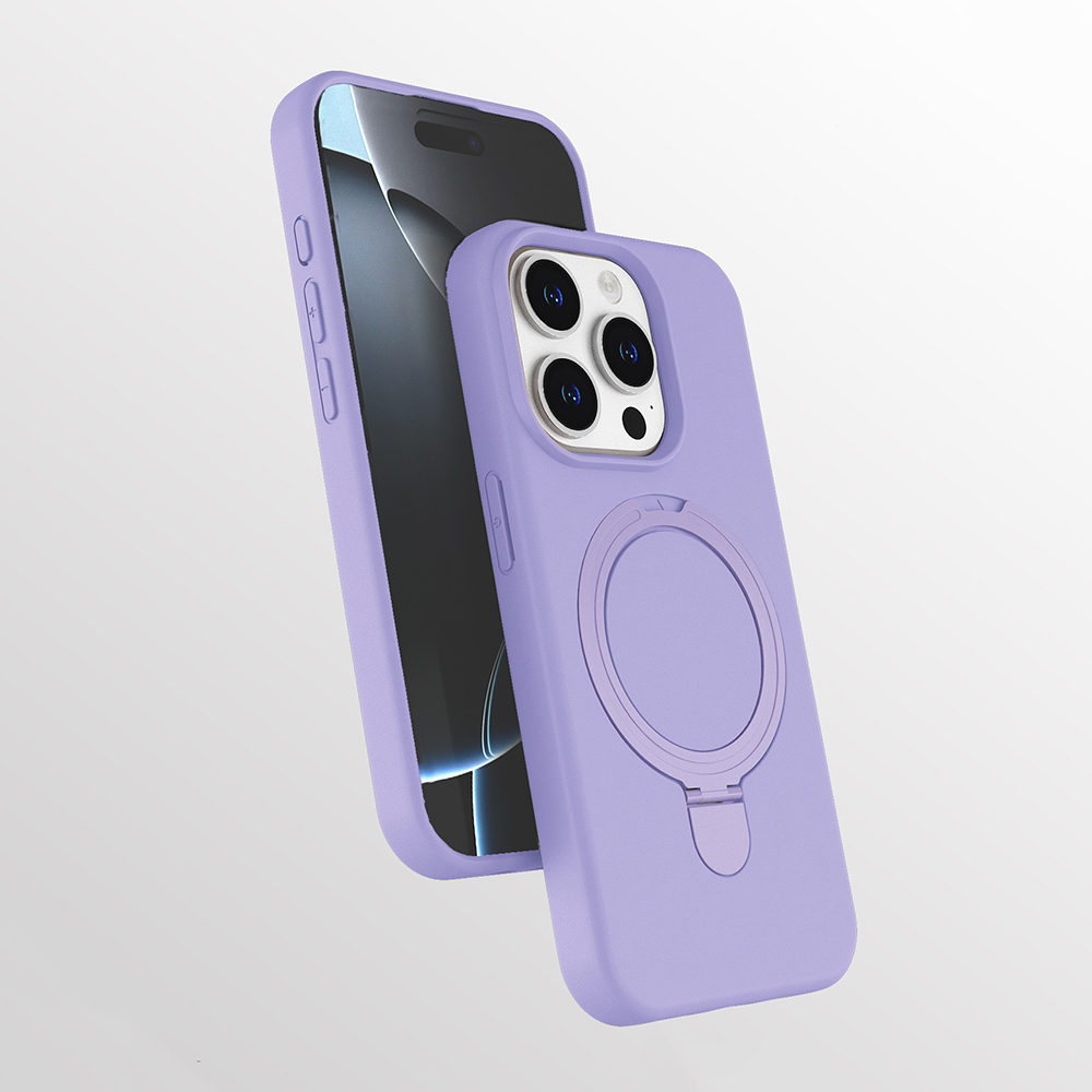 iPhone Uyumlu 15 Pro Kılıf M-safe Şarj Özellikli Standlı Zore Samara Kapak