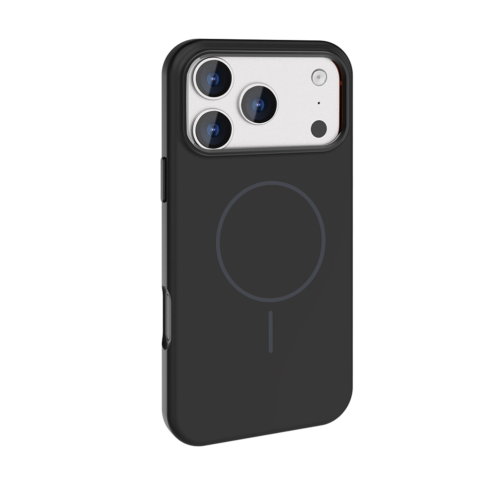 iPhone Uyumlu 17 Pro Kılıf M-Safe Şarj Özellikli Metal Kamera Çerçeveli Zore Edi Silikon Kapak