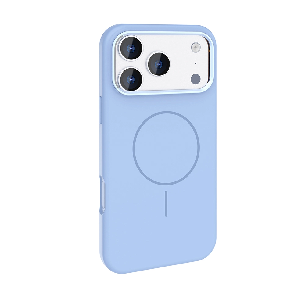 iPhone Uyumlu 17 Pro Max Kılıf M-Safe Şarj Özellikli Metal Kamera Çerçeveli Zore Edi Silikon Kapak