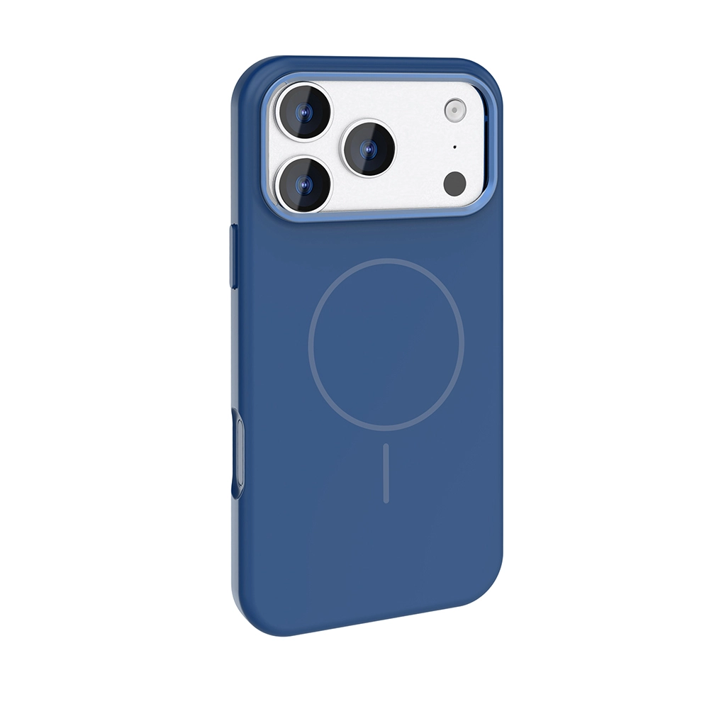 iPhone Uyumlu 17 Pro Max Kılıf M-Safe Şarj Özellikli Metal Kamera Çerçeveli Zore Edi Silikon Kapak