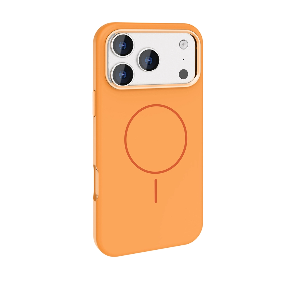 iPhone Uyumlu 17 Pro Max Kılıf M-Safe Şarj Özellikli Metal Kamera Çerçeveli Zore Edi Silikon Kapak