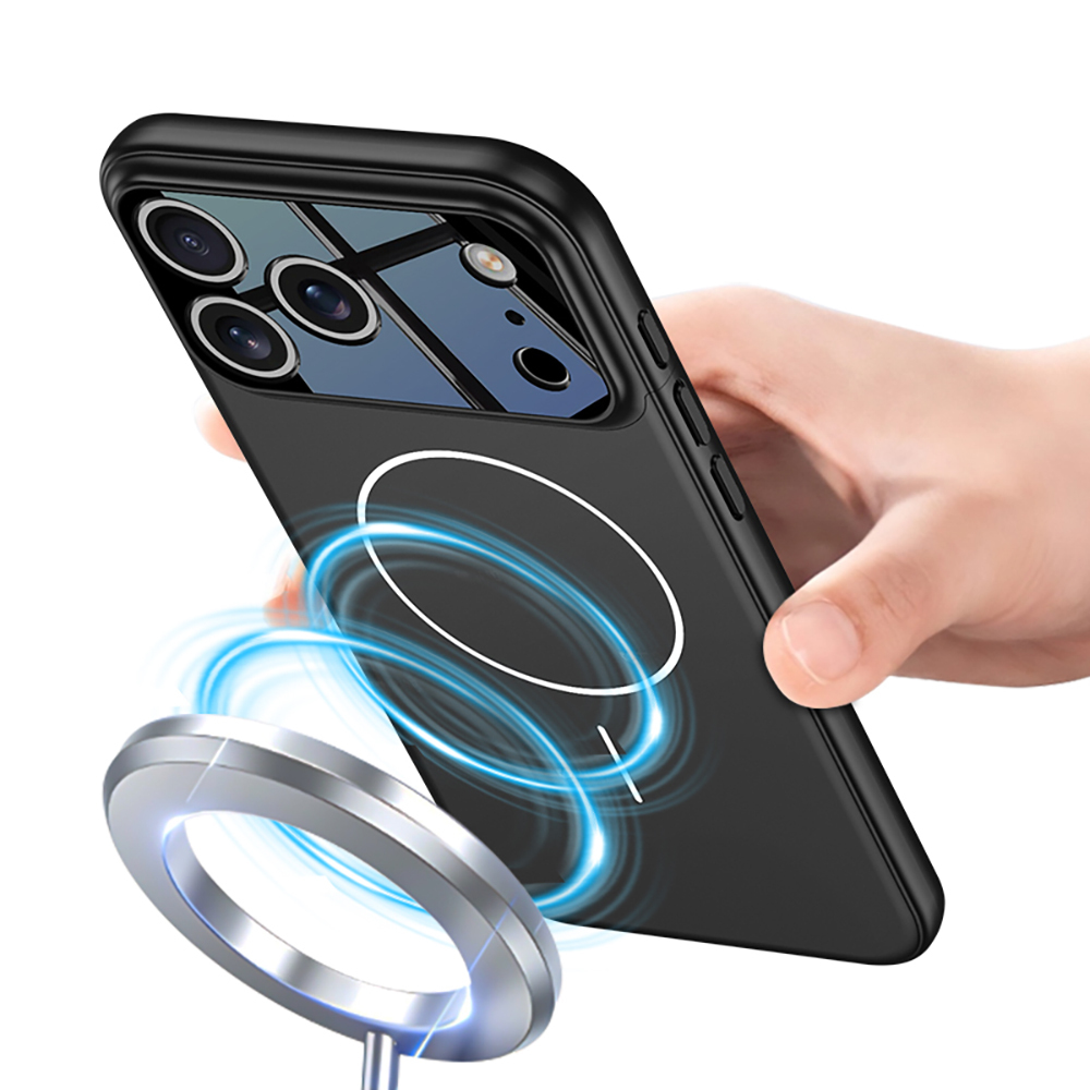 iPhone Uyumlu 17 Pro Kılıf M-safe Şarj Özellikli Çift Parçalı Zore Napoli Kapak