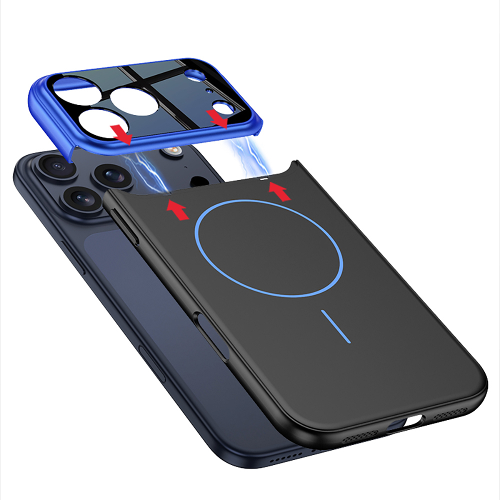 iPhone Uyumlu 17 Pro Max Kılıf M-safe Şarj Özellikli Çift Parçalı Zore Napoli Kapak