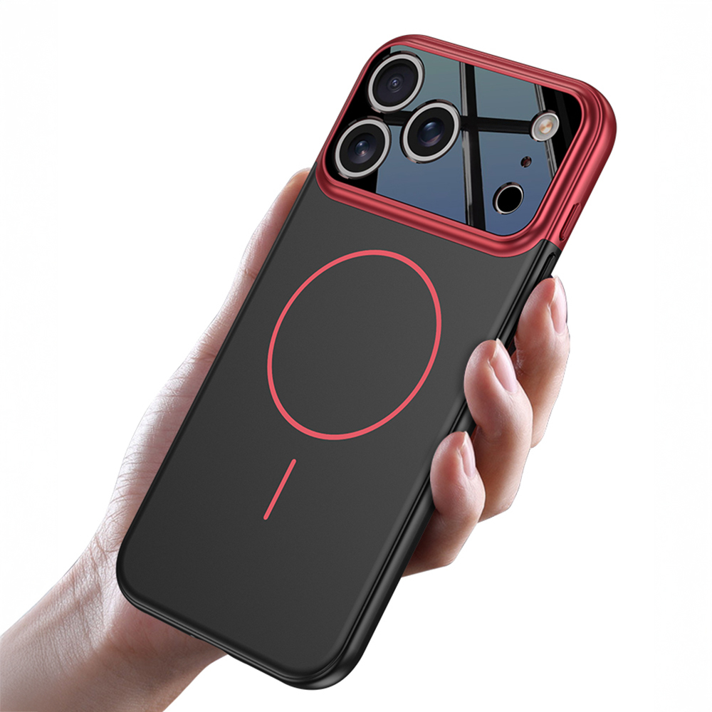 iPhone Uyumlu 17 Pro Max Kılıf M-safe Şarj Özellikli Çift Parçalı Zore Napoli Kapak