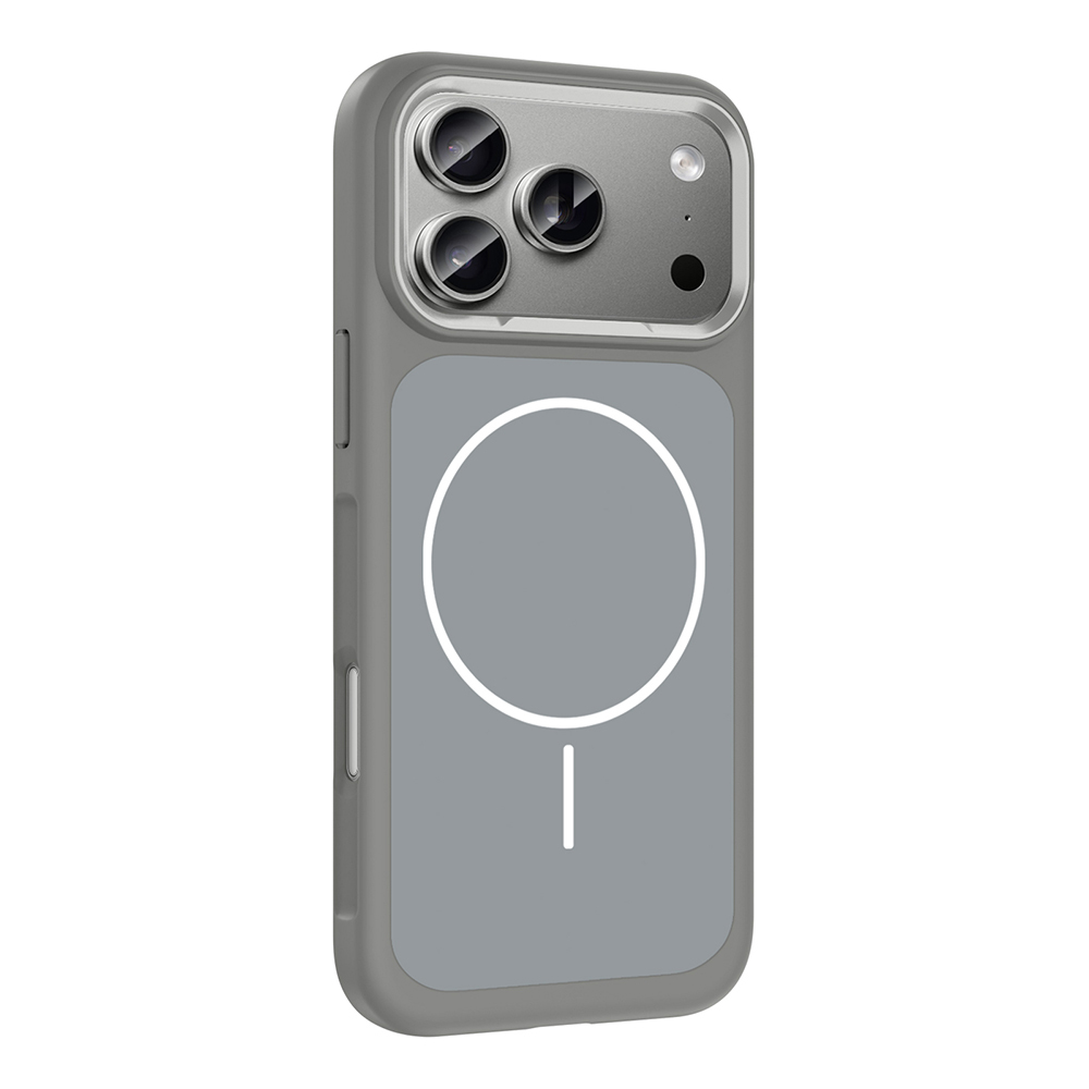 iPhone Uyumlu 17 Pro Kılıf M-Safe Şarj Özellikli Metal Kamera Çerçeveli Zore Sanremo Silikon Kapak