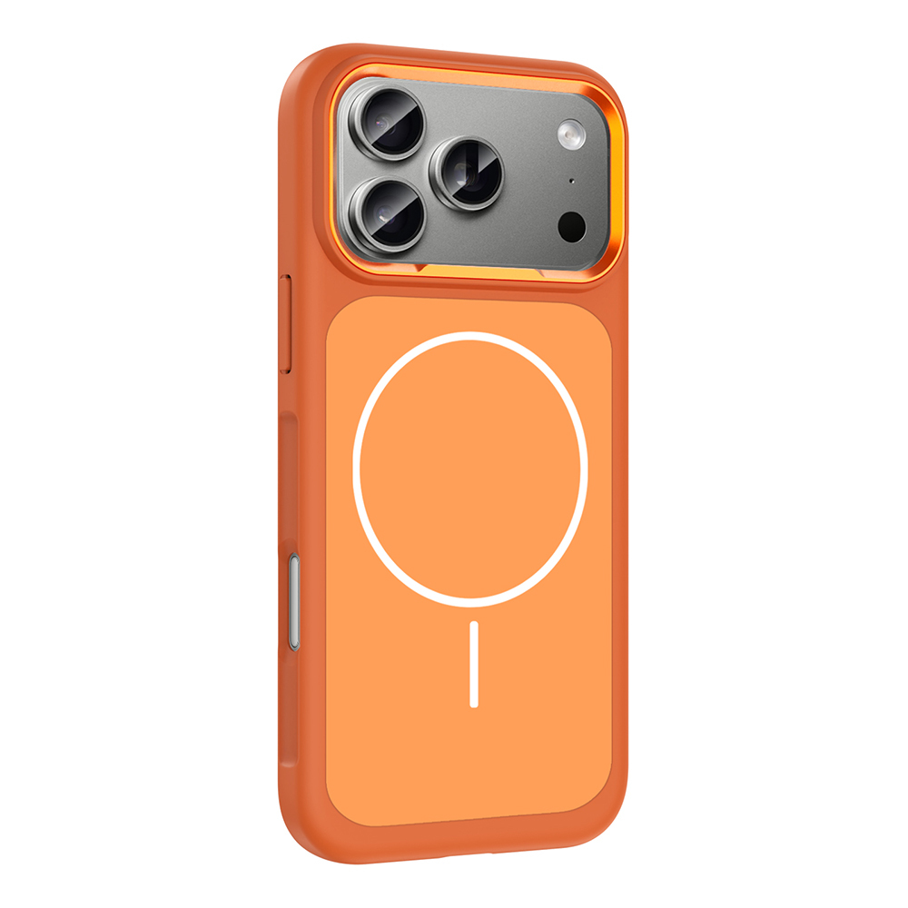 iPhone Uyumlu 17 Pro Kılıf M-Safe Şarj Özellikli Metal Kamera Çerçeveli Zore Sanremo Silikon Kapak