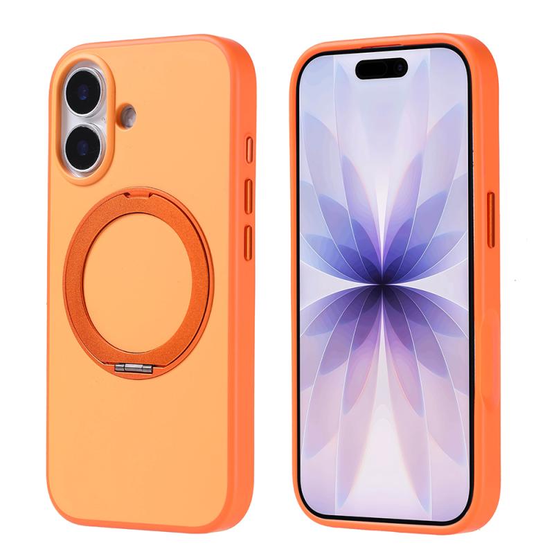 iPhone Uyumlu 17 Kılıf M-Safe Şarj Özellikli Standlı Zore Proton Silikon Kapak