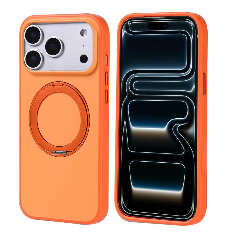 iPhone Uyumlu 17 Pro Max Kılıf M-Safe Şarj Özellikli Standlı Zore Proton Silikon Kapak