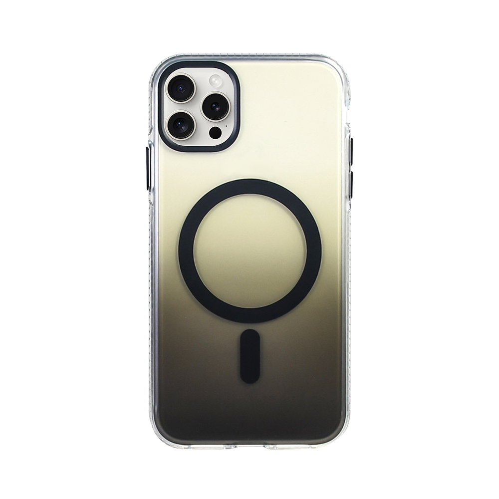 iPhone Uyumlu 14 Pro Max Kılıf M-safe Şarj Özellikli Transparan Renk Geçişli Zore Toros Kapak