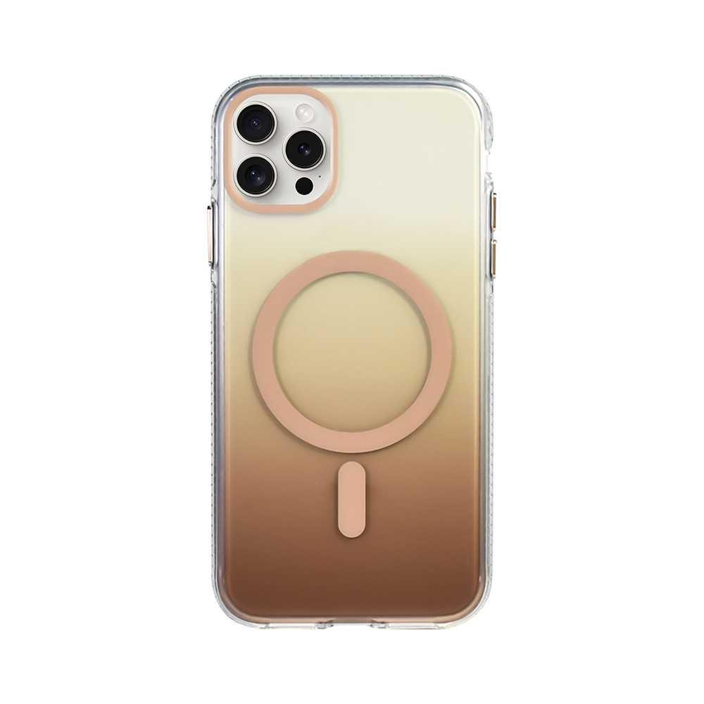 iPhone Uyumlu 14 Pro Max Kılıf M-safe Şarj Özellikli Transparan Renk Geçişli Zore Toros Kapak
