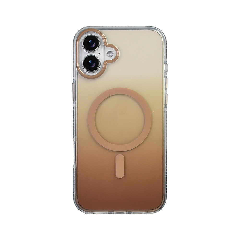 iPhone Uyumlu 16 Kılıf M-safe Şarj Özellikli Transparan Renk Geçişli Zore Toros Kapak