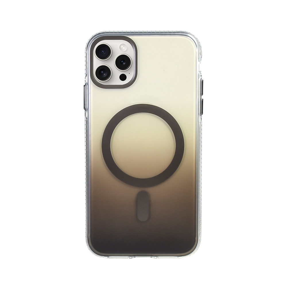 iPhone Uyumlu 16 Pro Kılıf M-safe Şarj Özellikli Transparan Renk Geçişli Zore Toros Kapak