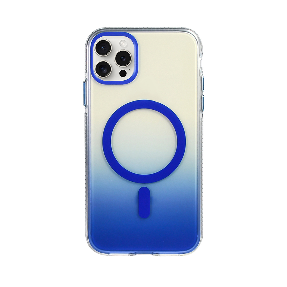 iPhone Uyumlu 16 Pro Kılıf M-safe Şarj Özellikli Transparan Renk Geçişli Zore Toros Kapak