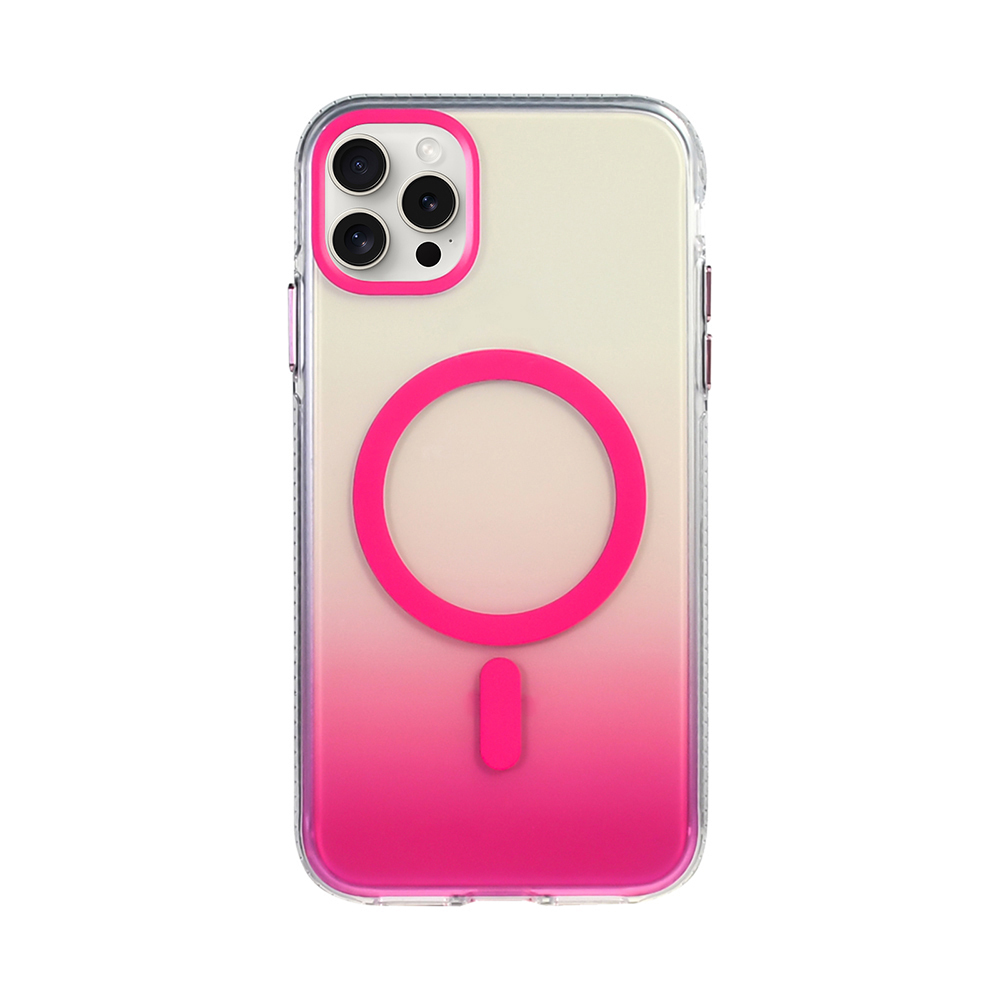 iPhone Uyumlu 16 Pro Kılıf M-safe Şarj Özellikli Transparan Renk Geçişli Zore Toros Kapak