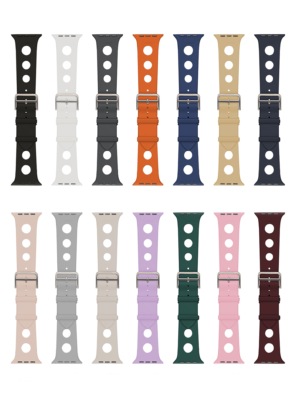 Watch 42mm Delikli Tasarım Zore KRD-147 Silikon Kordon