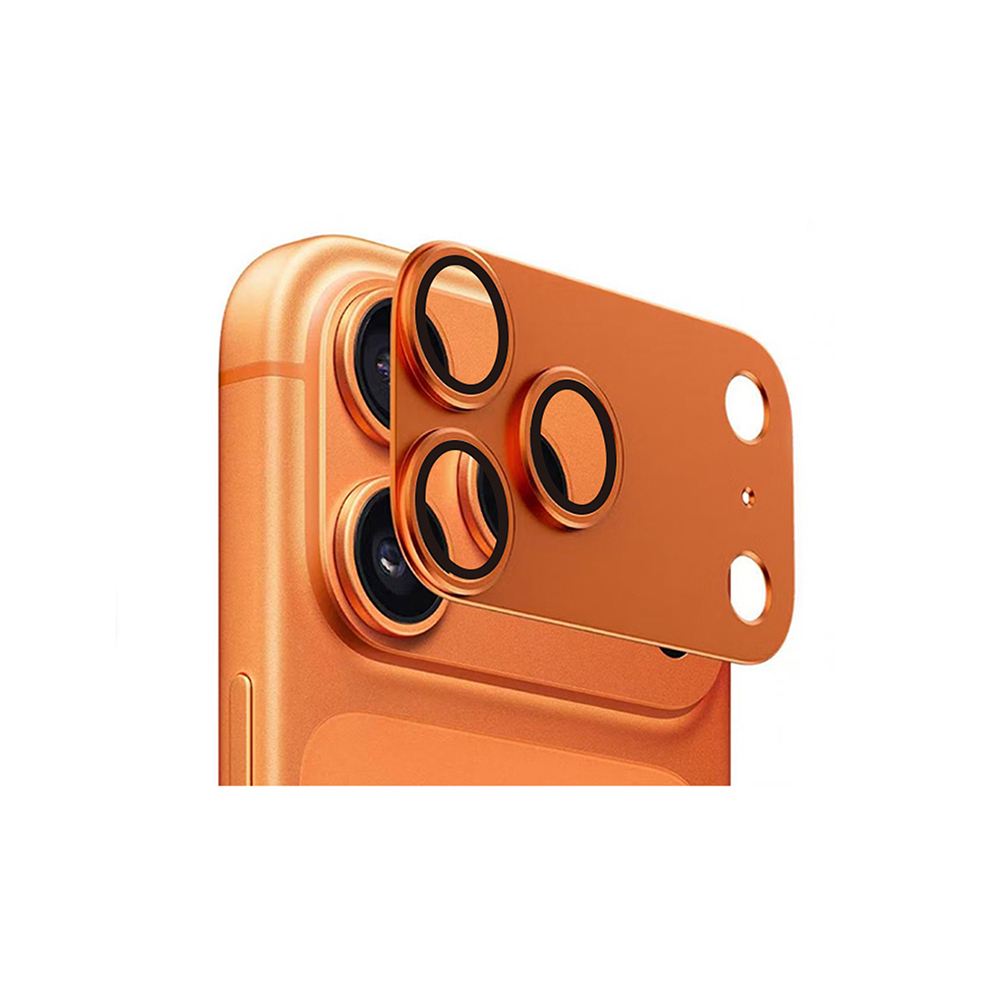 iPhone Uyumlu 17 Pro Max Zore CL-20 Kamera Lens Koruyucu-Turuncu