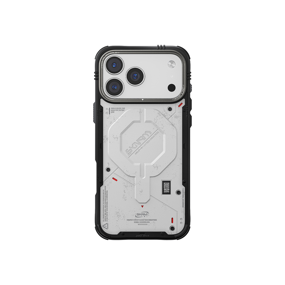 iPhone Uyumlu 17 Pro Kılıf M-Safe Şarj Özellikli Airbag Tasarımlı Skinarma Vigor Kapak-Beyaz