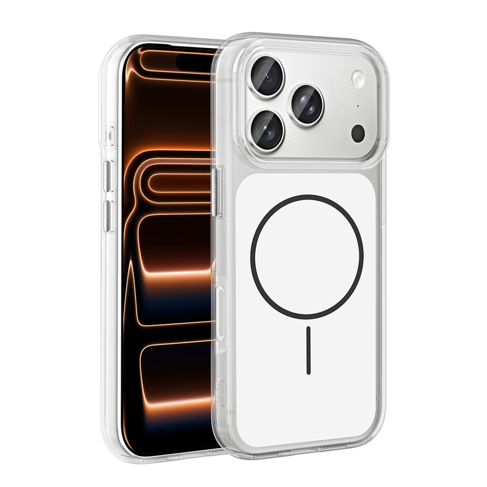 iPhone Uyumlu 17 Pro Max Kılıf Metal Buton Tasarımlı Zore İkonik Sert Silikon Kapak