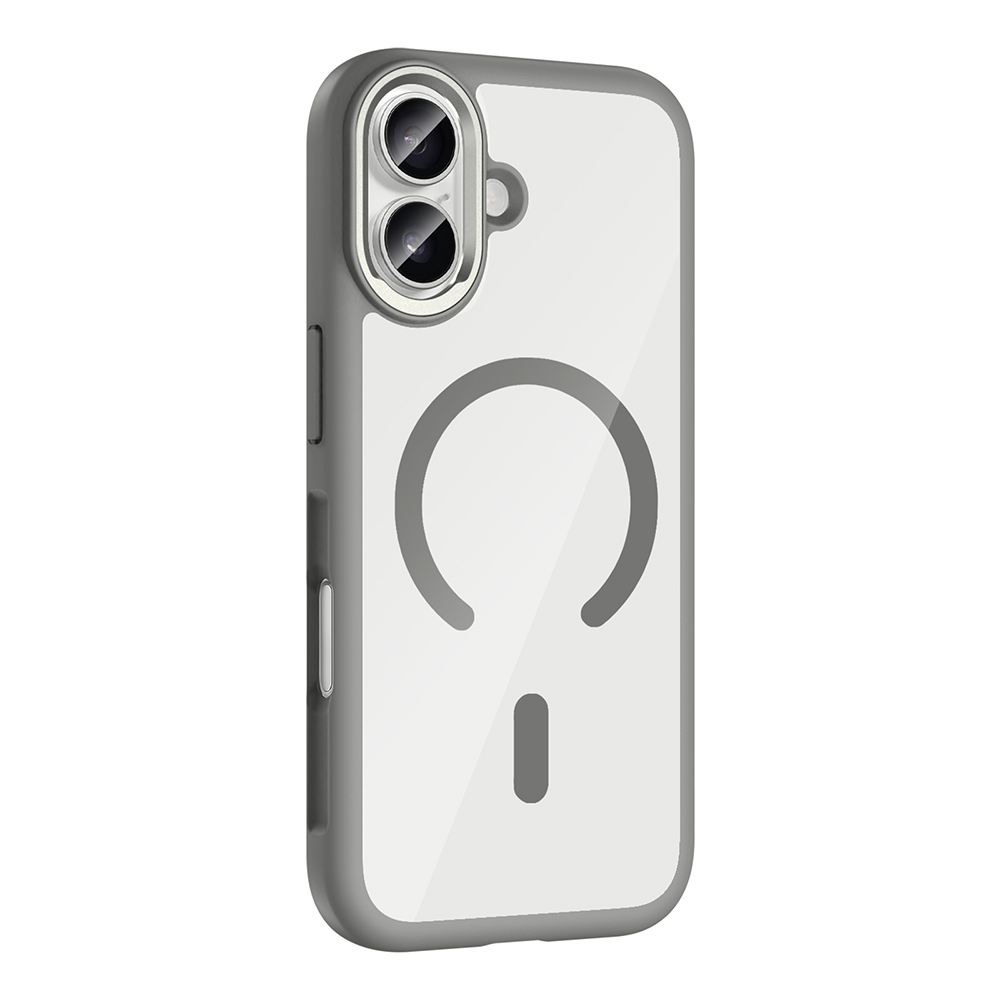 iPhone Uyumlu 17 Kılıf M-Safe Şarj Özellikli Metal Kamera Çerçeveli Zore Tiko Kapak