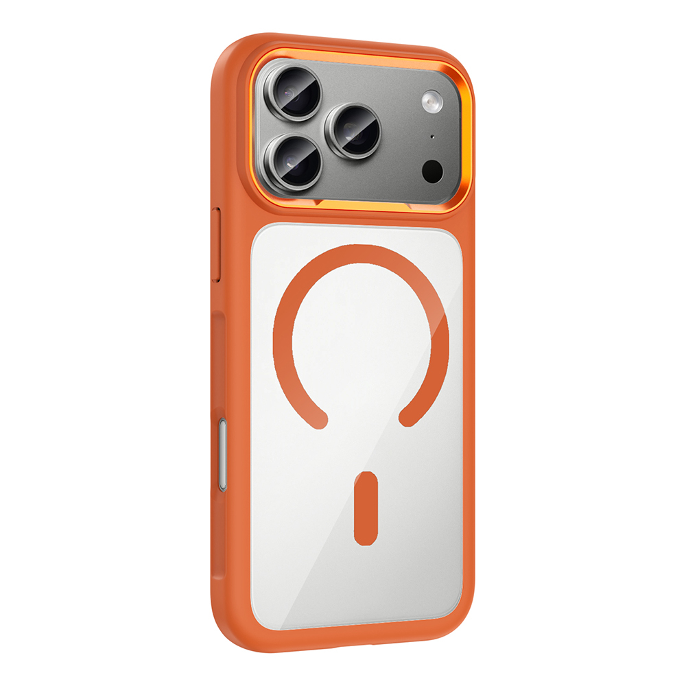 iPhone Uyumlu 17 Pro Kılıf M-Safe Şarj Özellikli Metal Kamera Çerçeveli Zore Tiko Kapak