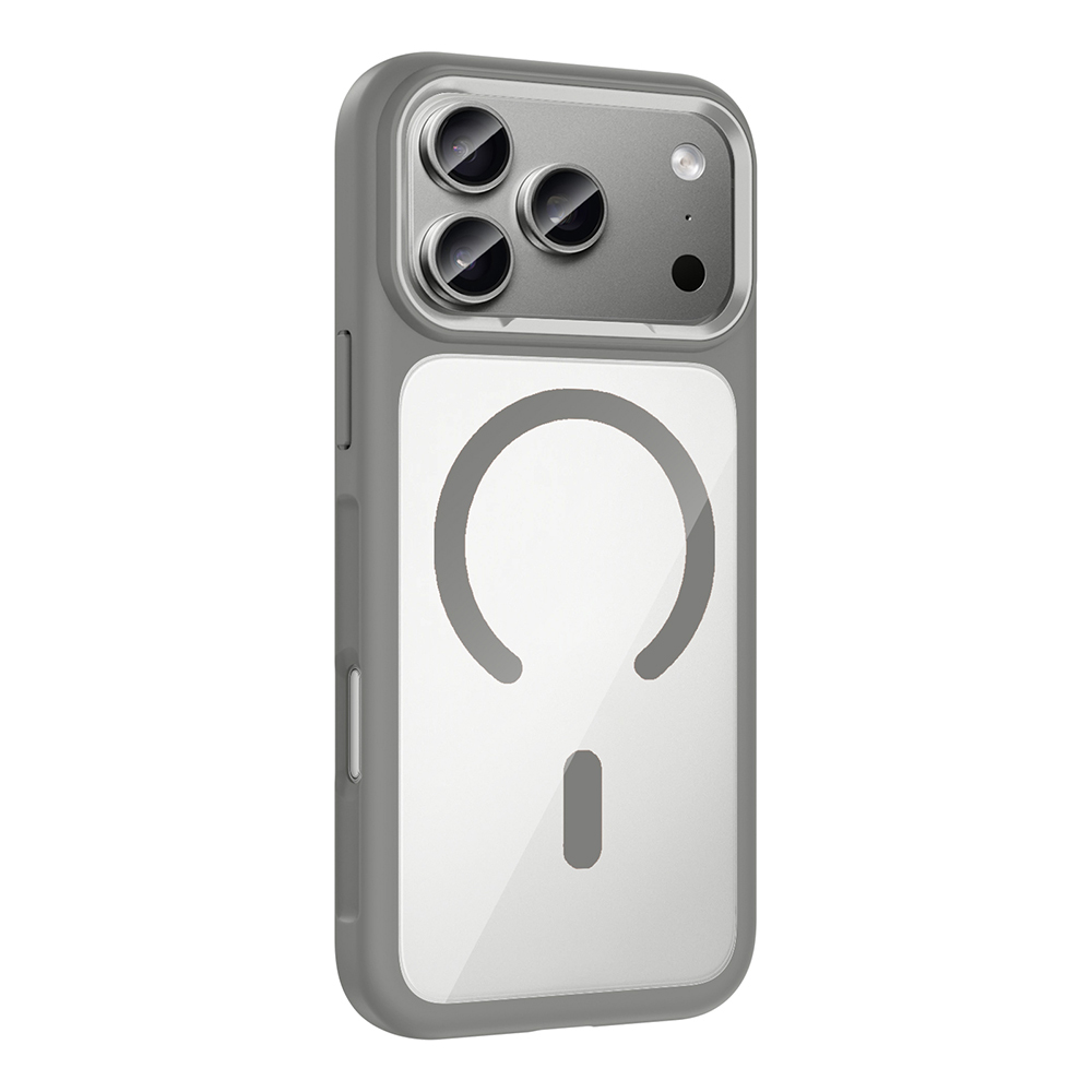 iPhone Uyumlu 17 Pro Kılıf M-Safe Şarj Özellikli Metal Kamera Çerçeveli Zore Tiko Kapak