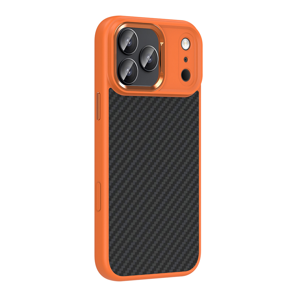 iPhone Uyumlu 17 Pro Kılıf M-Safe Şarj Özellikli Karbon Fiber Görünümlü Zore Truva Silikon Kapak