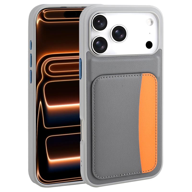 iPhone Uyumlu 17 Pro Kılıf Kartlıklı Zore X-Kart Silikon Kapak